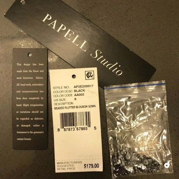 Adrianna Papell Studio Black Beaded Gown - Picture 13 of 14